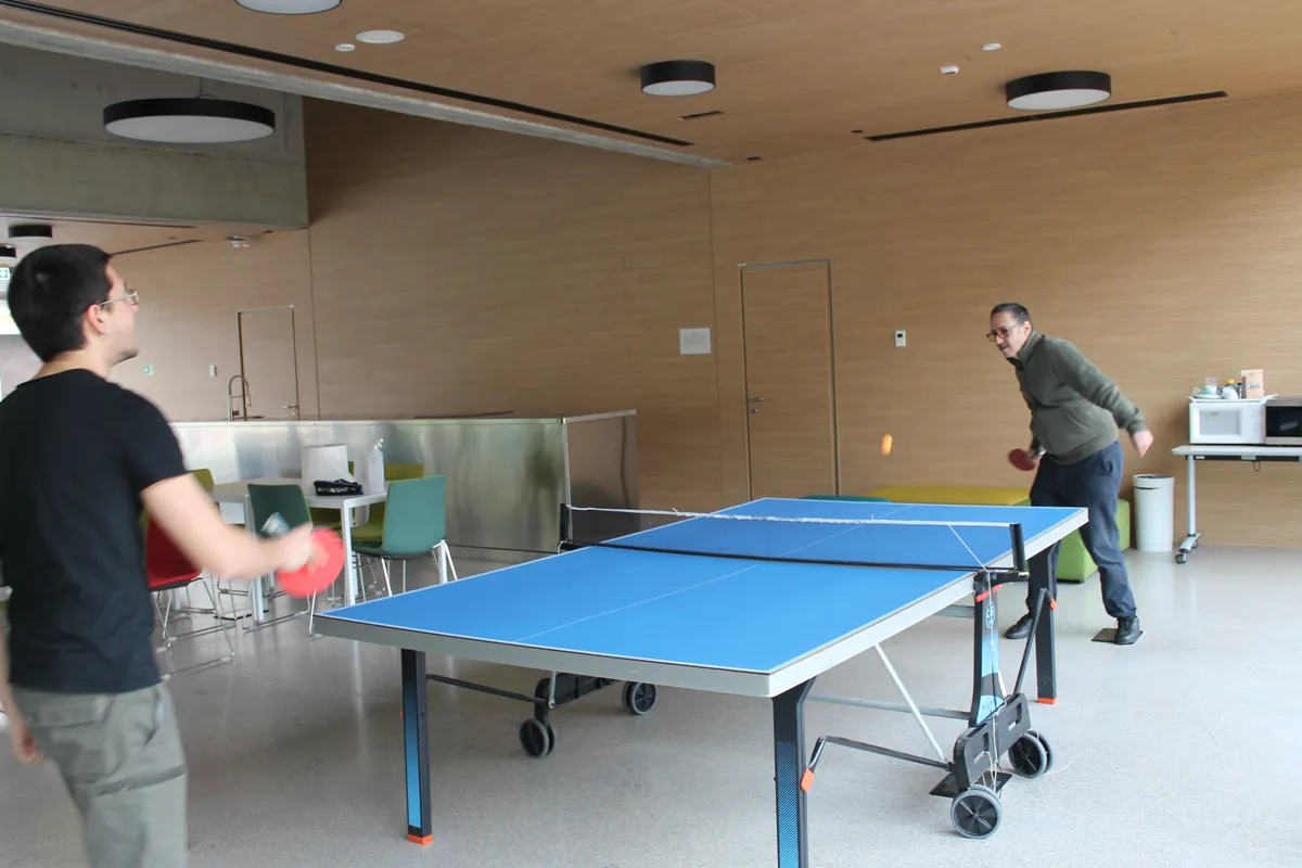 Ping pong at the lab